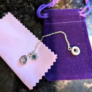 NWoT⭐925 sterling⛓️chain linked dbl spacer⛓️☘️SHAMROCK DANGLE CHARM🍀for PANDORA